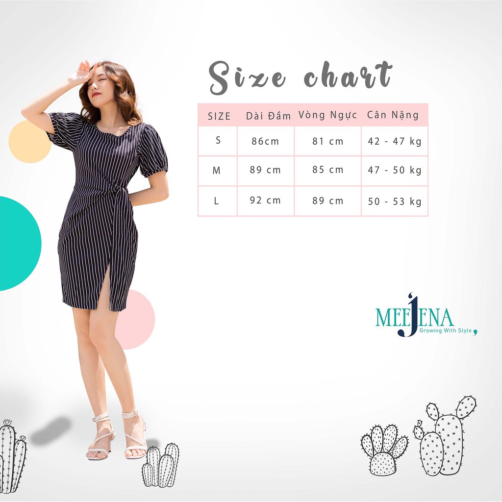 Đầm Nữ Dáng Suông 42-53kg Vải Thun Cát Hàn - MEEJENA - 3065