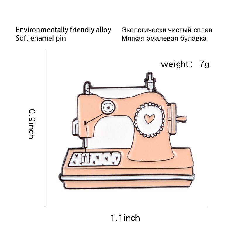 Ghim Cài Áo Hình Máy May Hoạt Hình Dễ Thương Đáng Yêu