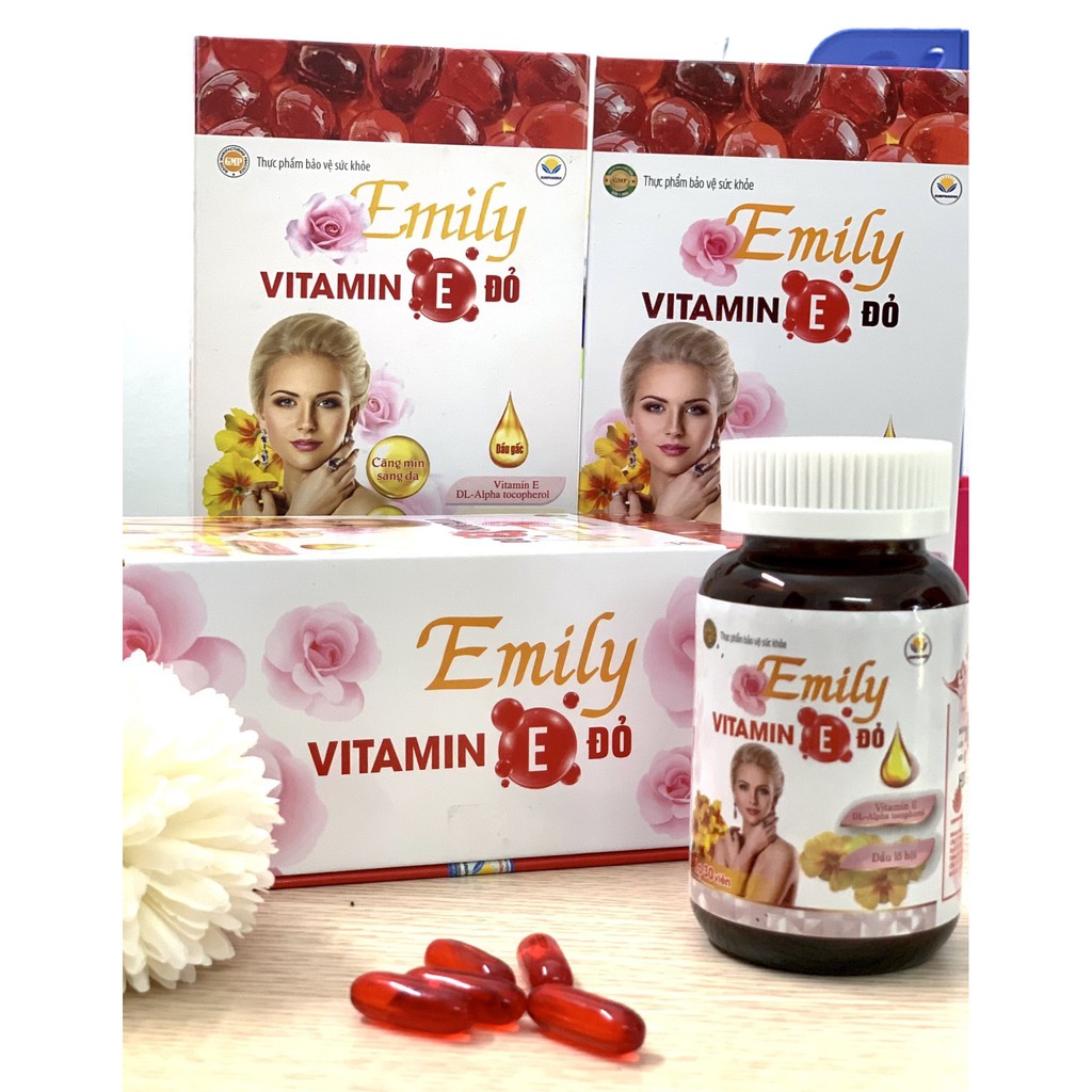 [HÀNG CHÍNH HÃNG] - VITAMIN E ĐỎ - Bổ Sung Vitamin E Đỏ, Làm Sáng Da Đẹp Da, Chống Lão Hóa Da 30v | BigBuy360 - bigbuy360.vn