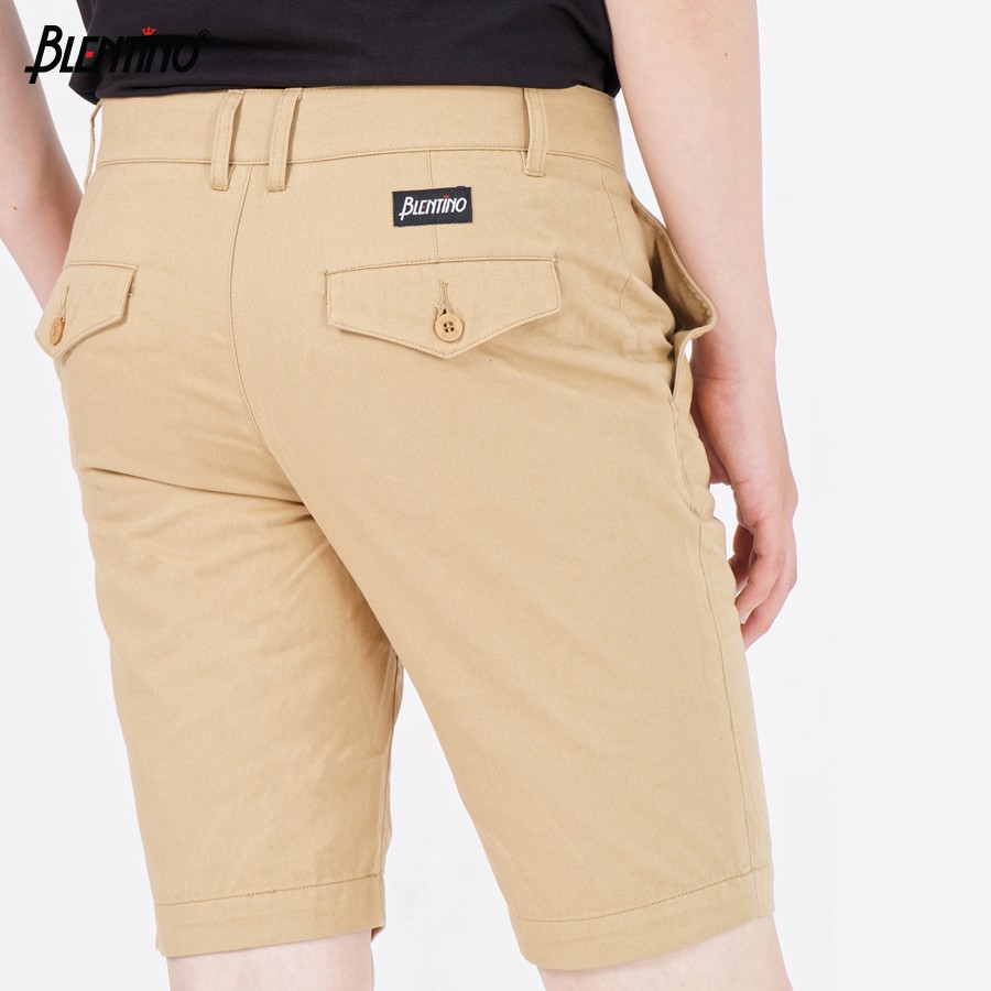 Quần Short Kaki Nam Blentino BSB01 - Vải Cotton Cao Cấp Trộn Sợi Co Giãn, Thấm Mồ Hôi Chống Nhăn