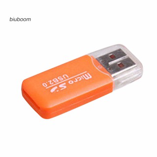 【biuboom.TF】Mini USB 2.0 TF Micro Security Digital Memory Card Reader Adapter for Laptop
