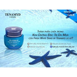 Kem dưỡng da mụn Tenamyd - Platinum Acne Care Clarifying Cream 60g