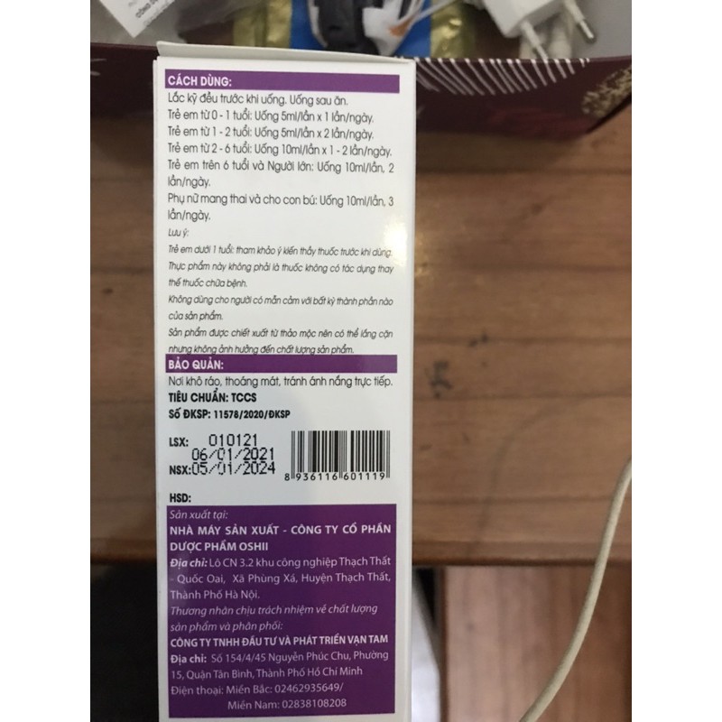 Siro ho cảm Coleuscin 500 hộp 20 gói