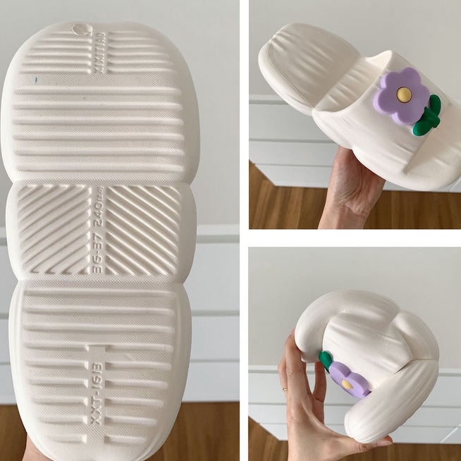 Dép Nhựa EVA Mềm Đính Hoa Thoải Mái Thời Trang Cho Nữ