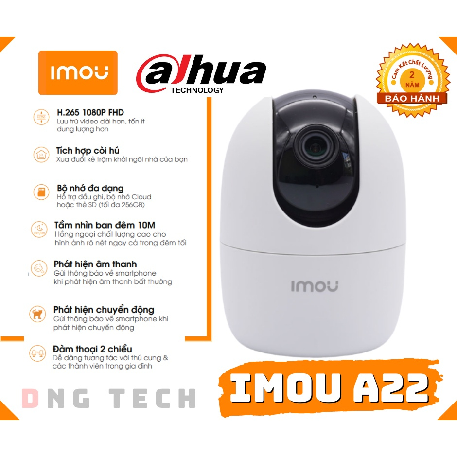Camera imou A22EP, C22EP, A42P 1080p wifi đàm thoại 2 chiều, hàng imou dahua chính hãng giá rẻ.