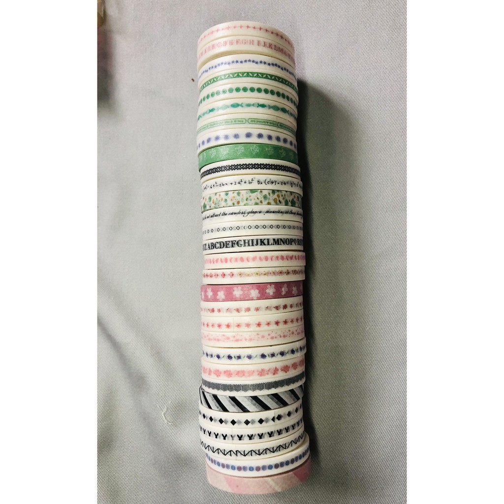 Băng keo washi tape nhũ cổ trang phong cách cổ xưa siêu đẹp