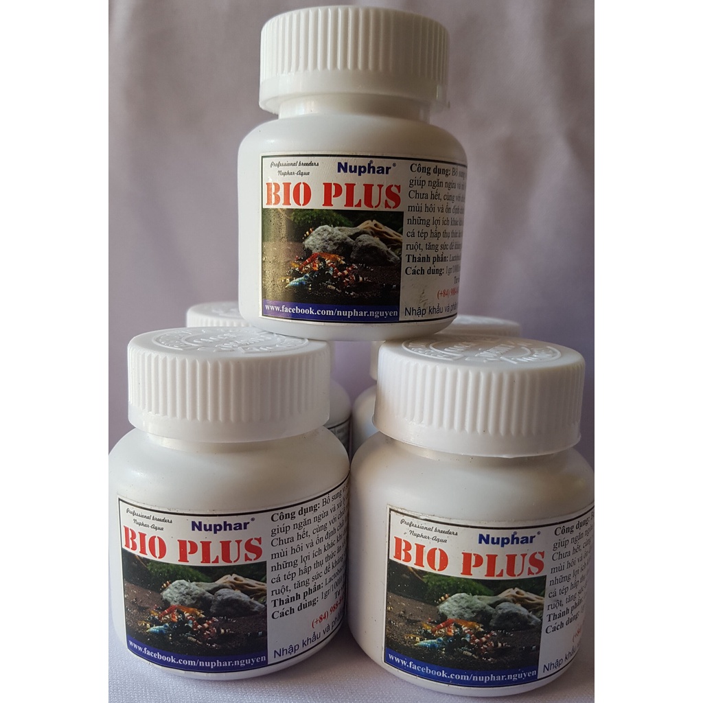 Bio Plus Nuphar - Men Vi Sinh Hỗ Trợ Tiêu Hóa, Bổ Sung Khoáng Chất - Khử Độc Cho Cá Tép