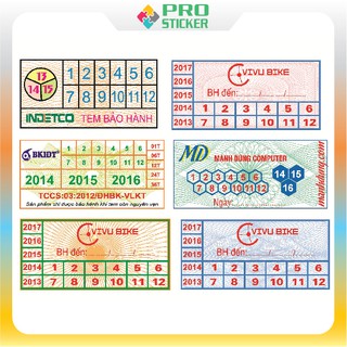Combo 1000 Tem Bảo Hành ( 2.5 x 1 cm) hoặc 1500 tem tròn (1cm) , Tem Niêm Phong, Tem Vỡ, Decal Vỡ + Bế Sẵn