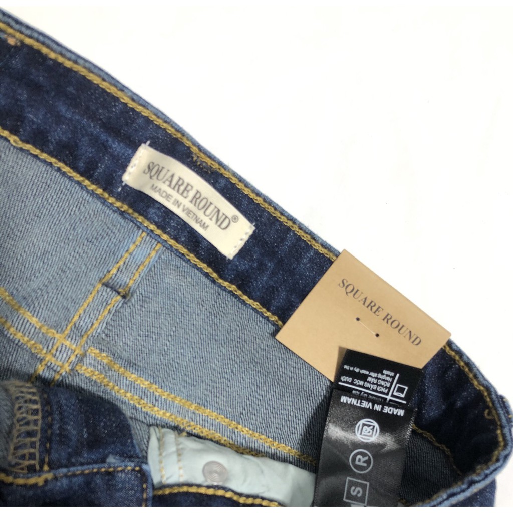 Quần Jean Nữ Skinny SQUARE trơn lưng cao chất dày dặn co giãn thoải mái phom ôm tôn dáng giữ phom tốt