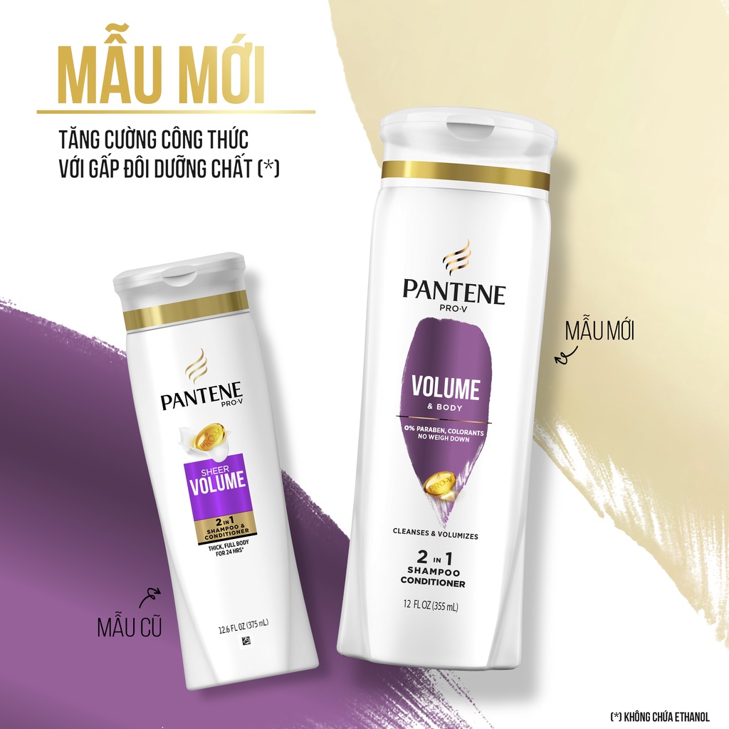 Dầu Gội & Xả 2in1 Pantene Mỹ nhiều mùi hương 375ml/355ml