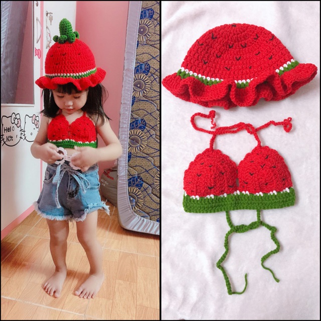 Set bikini len cho bé