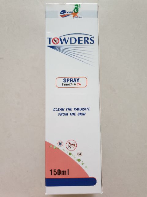 TOWDERS SPRAY 150ML - permethrin Thuốc xịt ghẻ ngứa