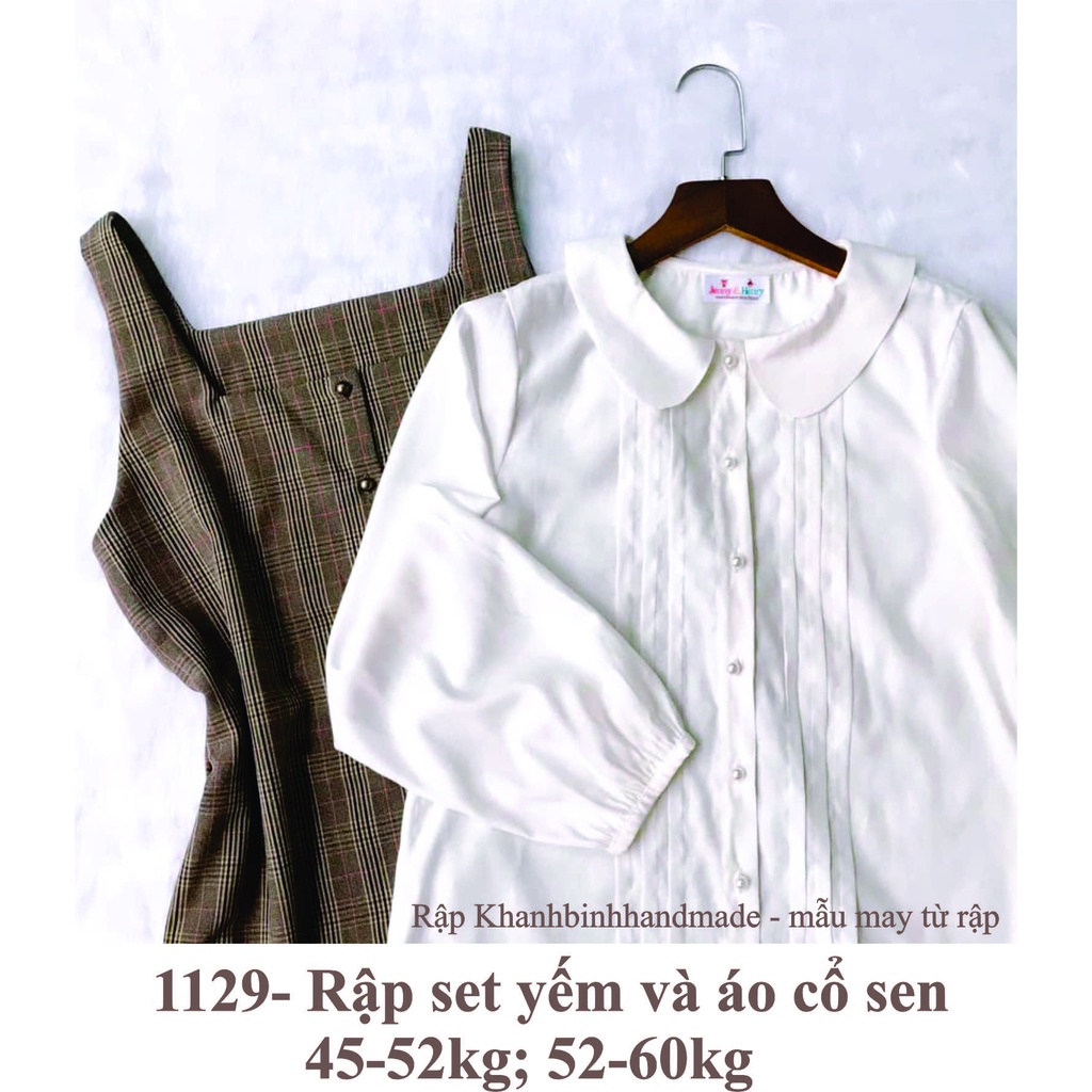 Rập giấy A0 mã 1129- set đầm yếm