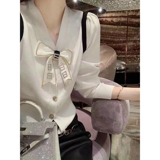 Áo Len Nơ Đá Điệu Đà