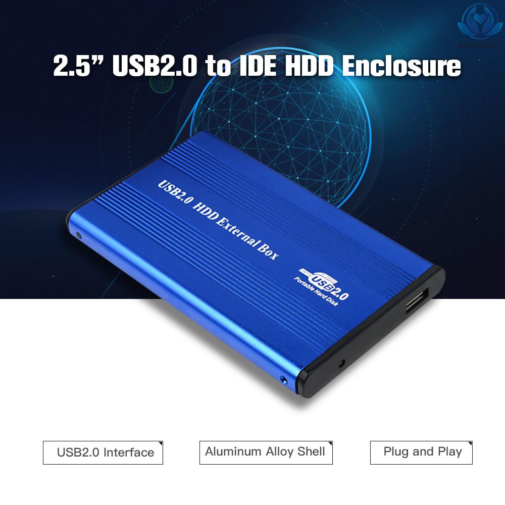 Hộp Đựng Ổ Cứng 2.5 '' Ide Hdd Usb 2.0 Bằng Hợp Kim Nhôm