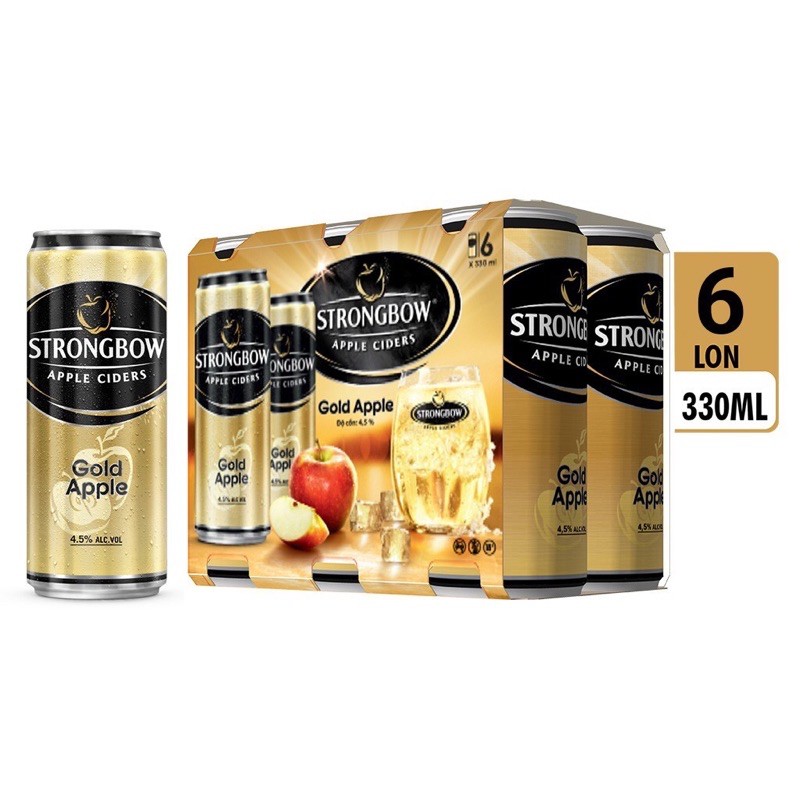 Lốc 6 lon Strongbow (4 vị)