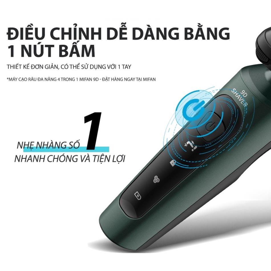 Máy Cạo Râu Nam Shaver 9D 4In1 Sạc Pin Kiêm Tỉa Lông Mũi Cao Cấp 3 Lưỡi Dao Cạo Kép Chống Nước IP68 Bảo Hành 12 Tháng