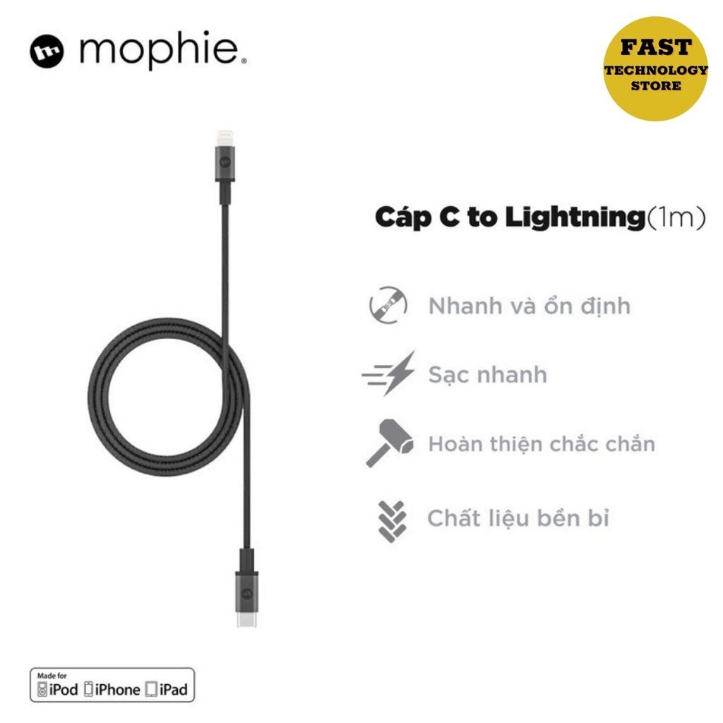 Bộ sạc nhanh 20w PD cho IP12 tablet táo Mophie được chứng nhận MFI