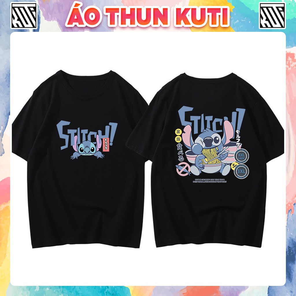 Áo Thun Tay Lỡ STITCH EAT Unisex Kuti Basic Tee Phông Trơn Nam Nữ Form Rộng Oversize 6 Màu Phong Cách Ulzzang Hàn Quốc