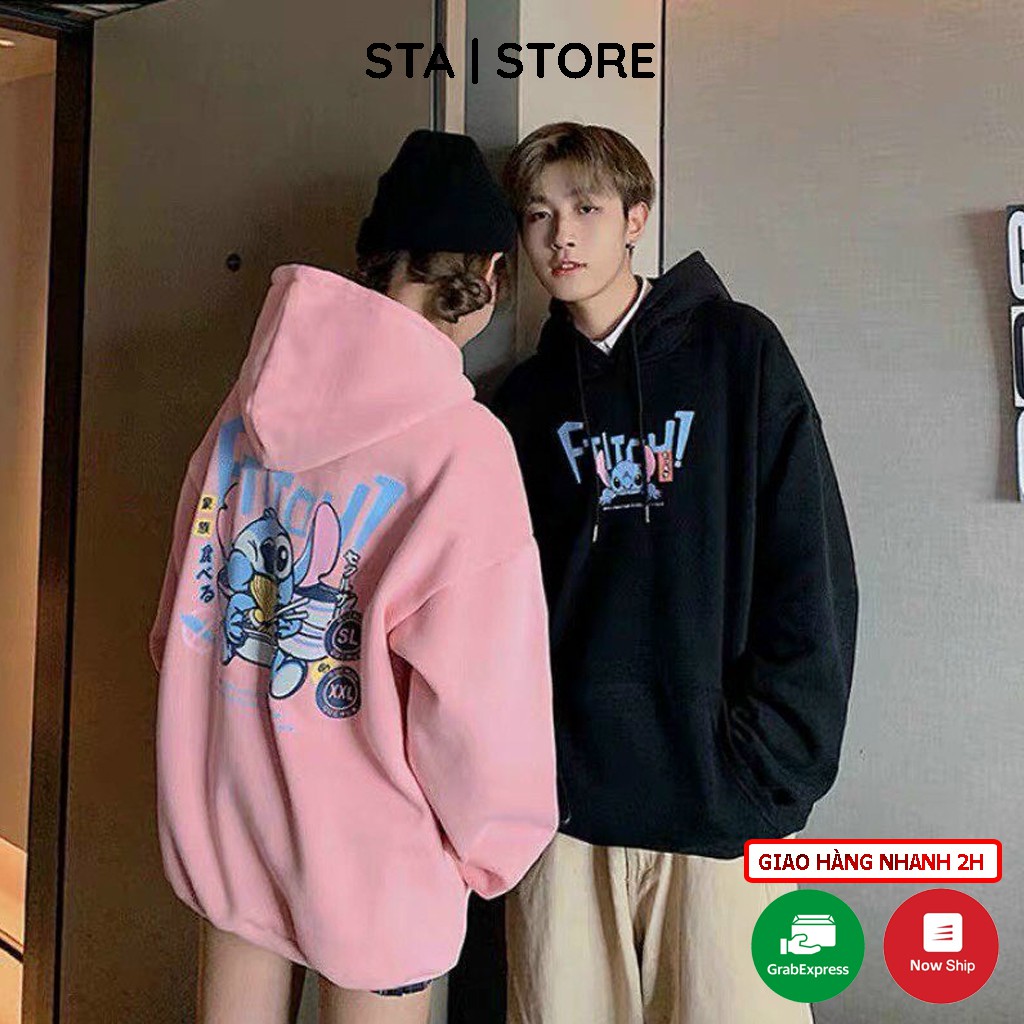 Áo Khoác hoodie Stitch ❤️ Áo khoác unisex ❤️ Áo khoác StitchThun nỉ form 70kg đổ lại siêu kute 💙ms25