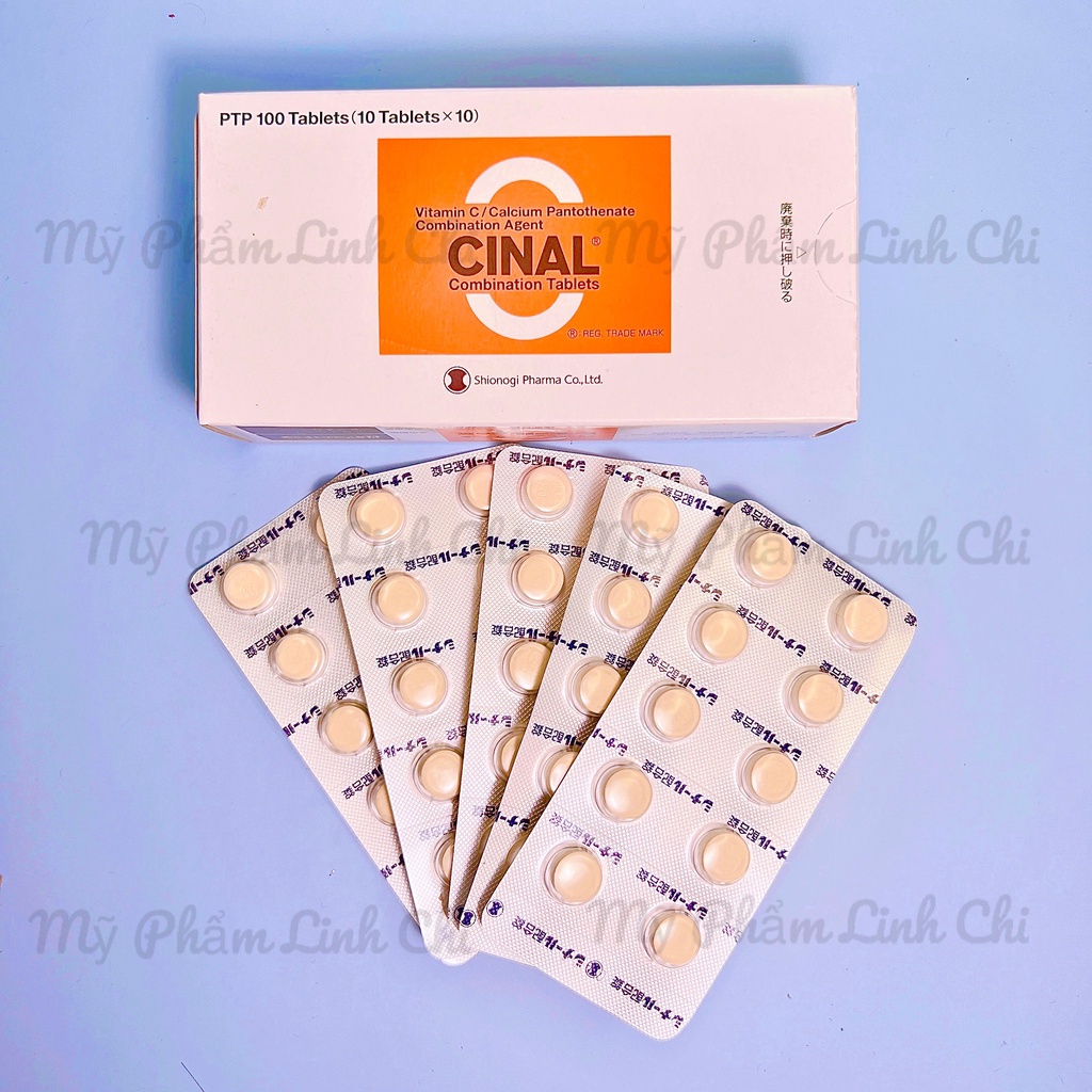 Viên Uống Vitamin C Trắng Da, Mờ Thâm Nám Cinal C 100 viên Nhật Bản (Chính Hãng)