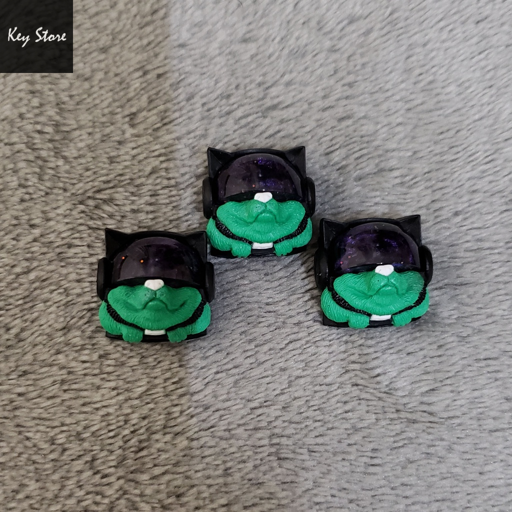 Nút bàn phím cơ artisan keycap sirius màu xanh lá