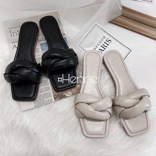 HENNE - Dép lê nữ đi biển quai xoắn siêu xinh