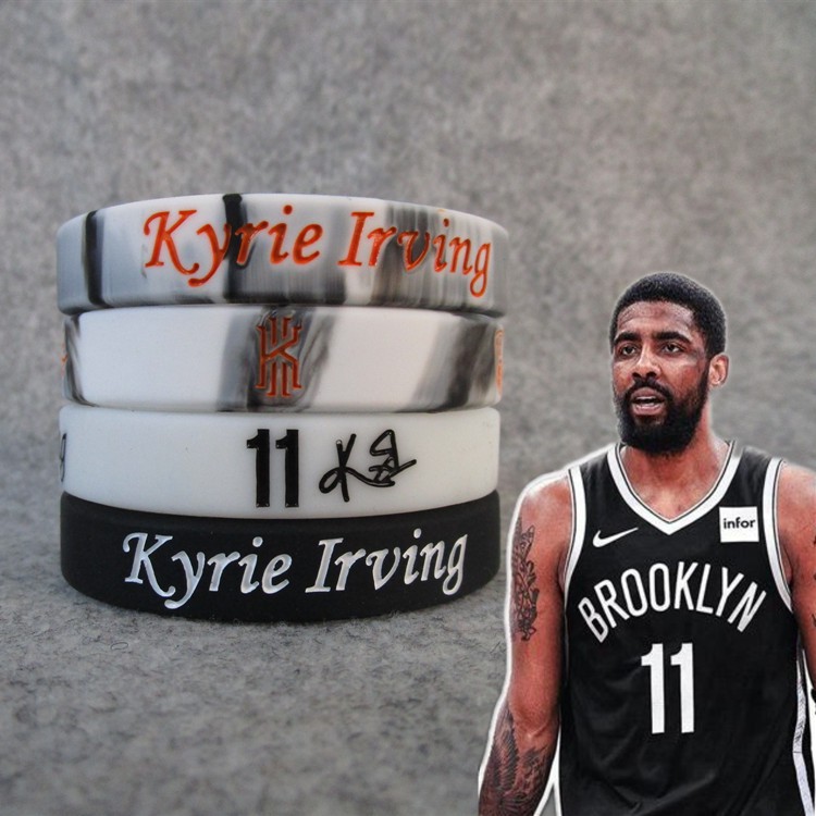 Vòng tay silicon in tên và số cầu thủ bóng rổ Kyrie Irving