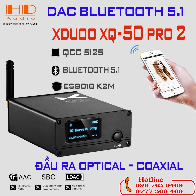 Giải Mã DAC Bluetooth Xduoo XQ-50 Pro2- Bản Cao Cấp Nhất