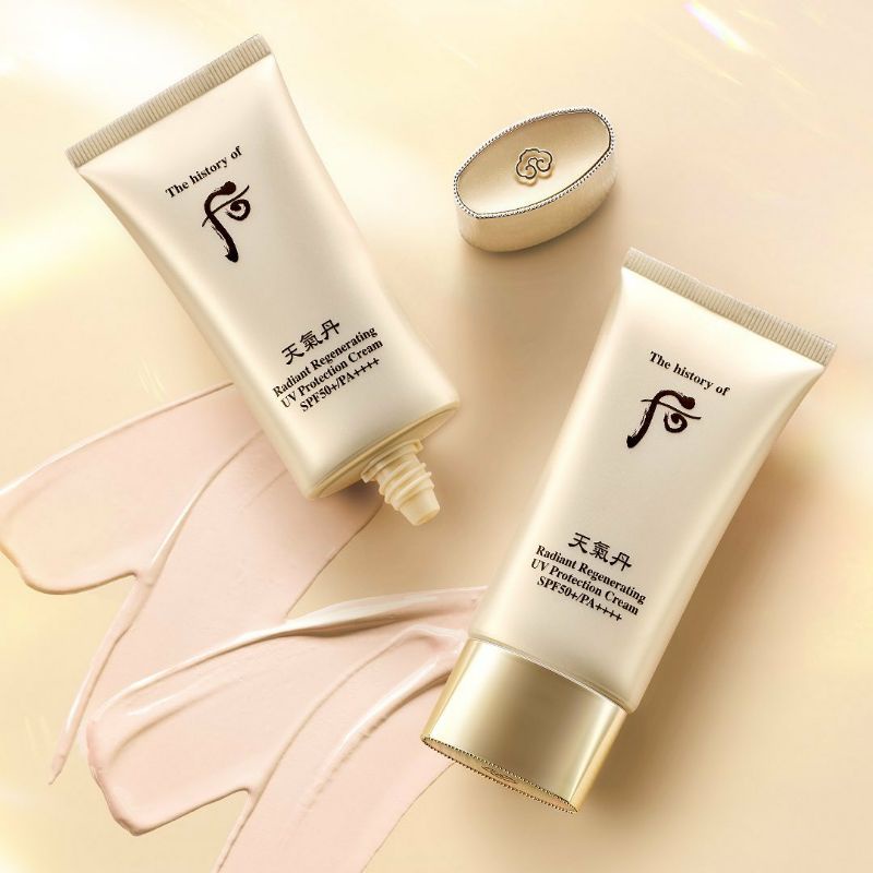 Gói kem chống nắng dưỡng tái sinh trẻ hóa da Whoo Radiant Rejuvenating UV Protection Cream spf50+/pa++++