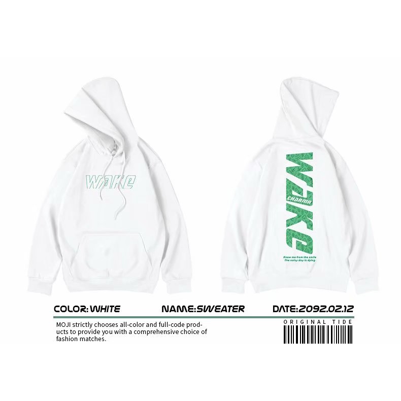 Áo Hoodie Phối Nhung Dày In Chữ Cá Tính / Size M-8Xl | BigBuy360 - bigbuy360.vn