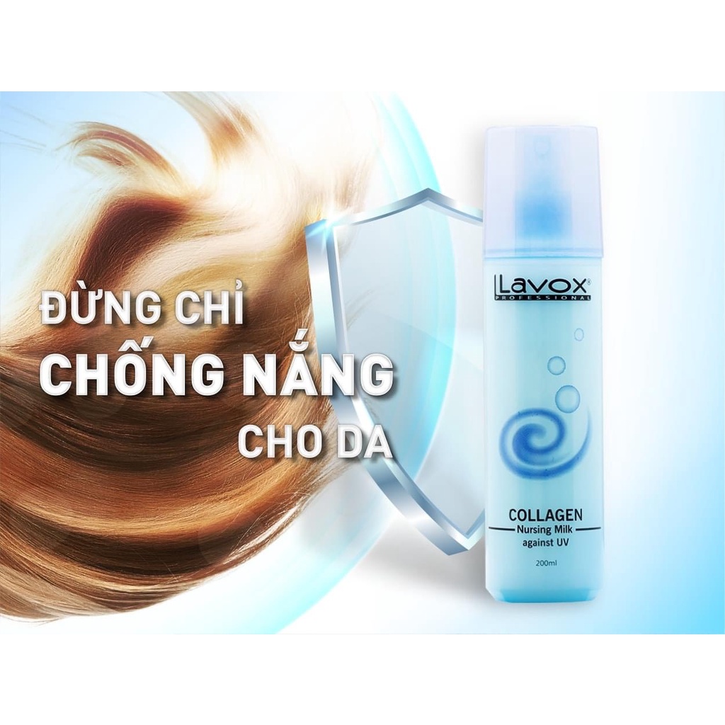 Sữa Dưỡng Collagen Chống Tia UV Siêu Bảo Vệ Tóc MollyHair Lavox - 200ml