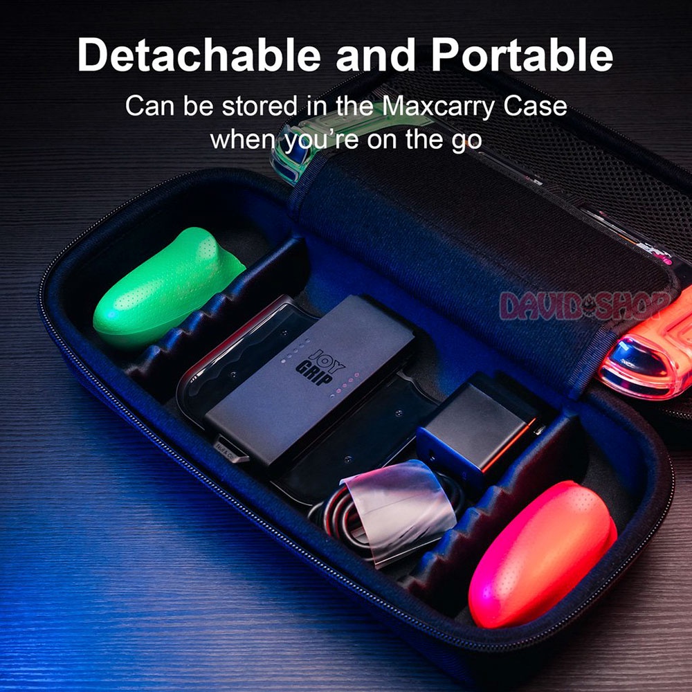 [Skull &amp; Co.] Bộ JoyGrip dùng gắn Joy-Con vừa chơi game vừa sạc cho Nintendo Switch OLED, V1, V2