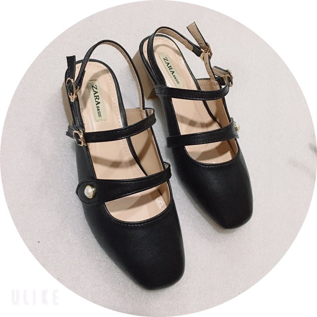 Giày đính ngọc 2 quai sang chảnh ( gót 3p) | BigBuy360 - bigbuy360.vn