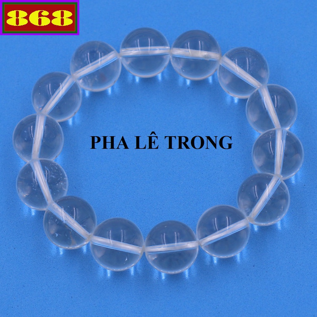 Chuỗi hạt đeo tay Đá Trắng 14 ly 14 hạt - Hợp mệnh Kim, mệnh Thủy - Vòng chuỗi phong thủy đem lại bình an, may mắn