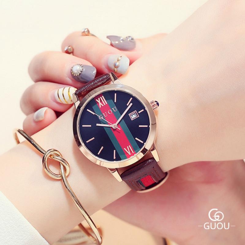 Đồng Hồ Thạch Anh Guou 8082p Thời Trang Cho Nữ