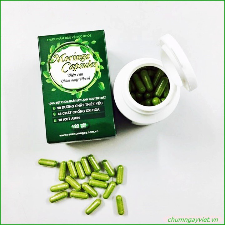 Combo Thải Độc: Một Hộp Viên Nang  Loại 120 viên Và Trà Chùm Ngây Moris