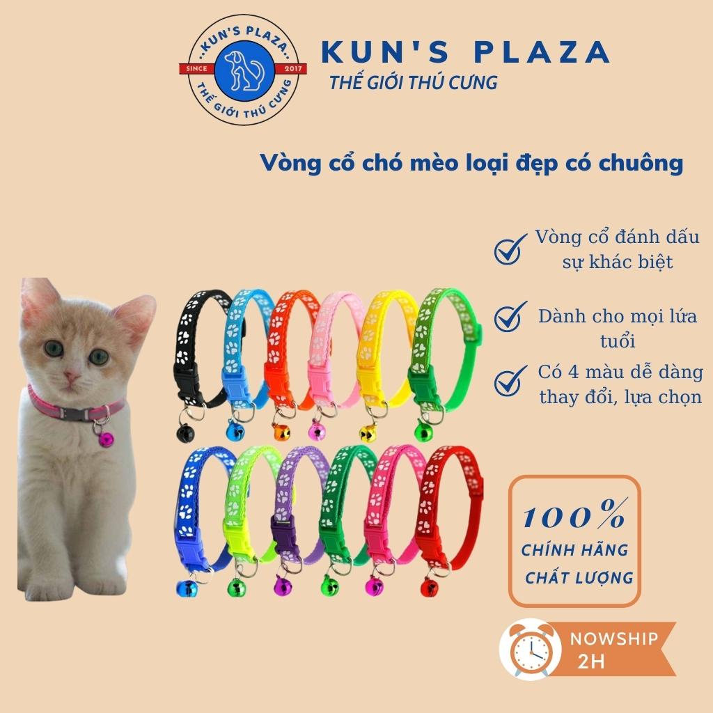 Vòng cổ chó mèo loại đẹp có chuông - Kun's Plaza