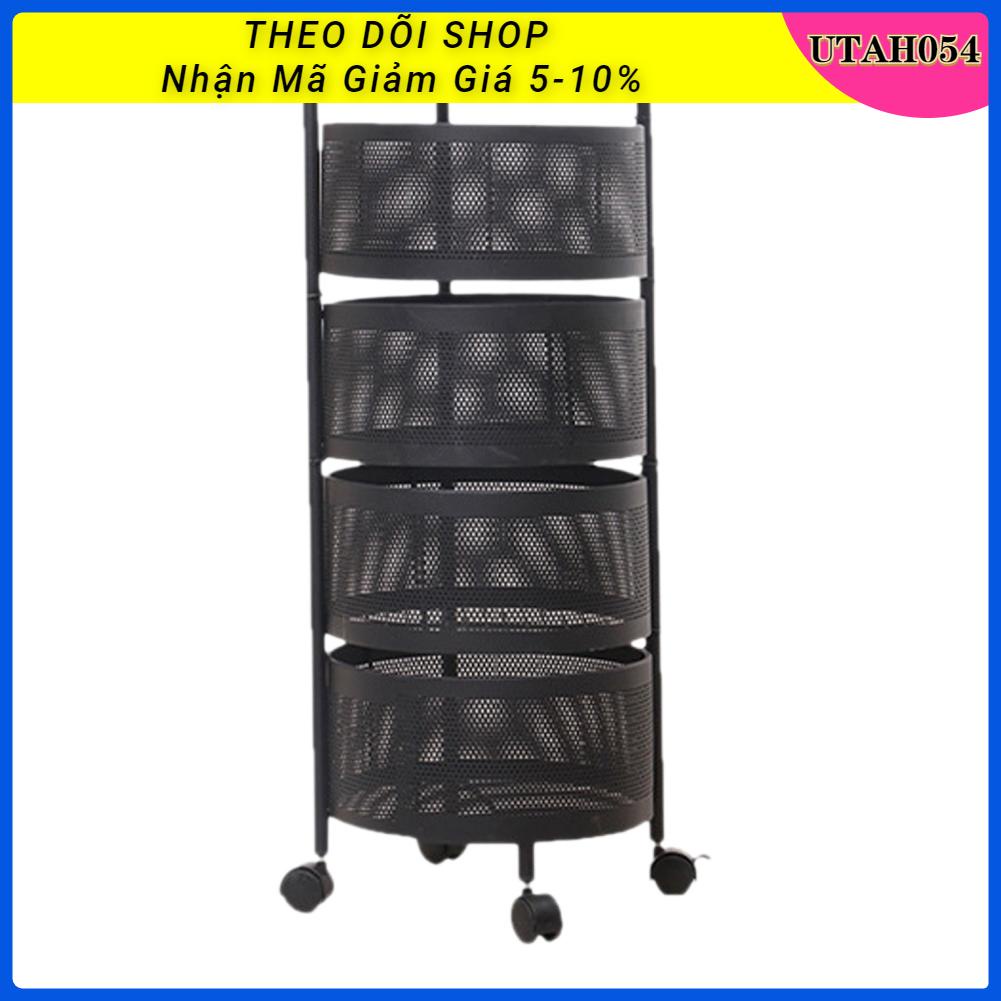 Utah054 Kệ lưu trữ xoay Giá đỡ sức chứa lớn Nhiều tầng hình tròn có thể tháo rời cho nhà bếp