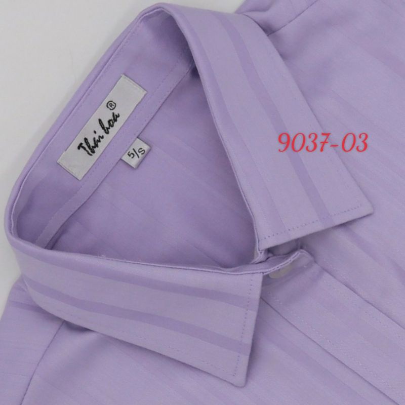 Áo Thái Hòa vải sợi tre cao cấp co giãn nhiều màu tím nhạt nhã nhặn 9020 9037