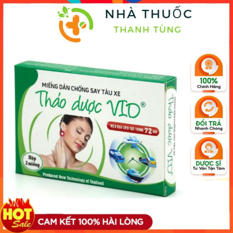 Một miếng dán chống say xe thảo dược VIO , dùng an toàn cho trẻ nhỏ