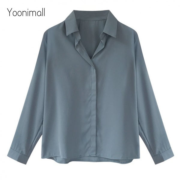 Áo sơ mi tay dài dáng rộng thời trang Hàn Quốc cho nữ | BigBuy360 - bigbuy360.vn