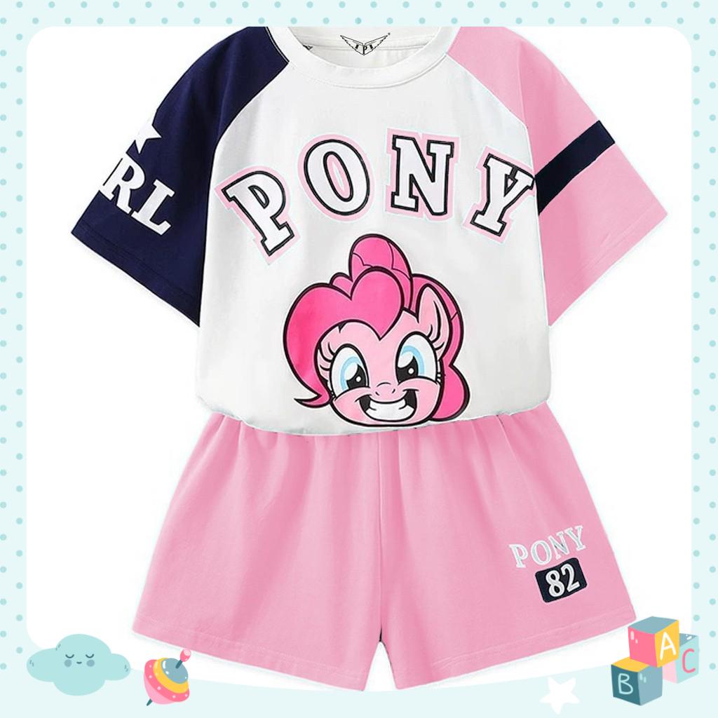 BỘ THUN THỂ THAO PONY BÉ GÁI CỰC IU CHO BÉ 10-41KG - BỘ BÉ GÁI