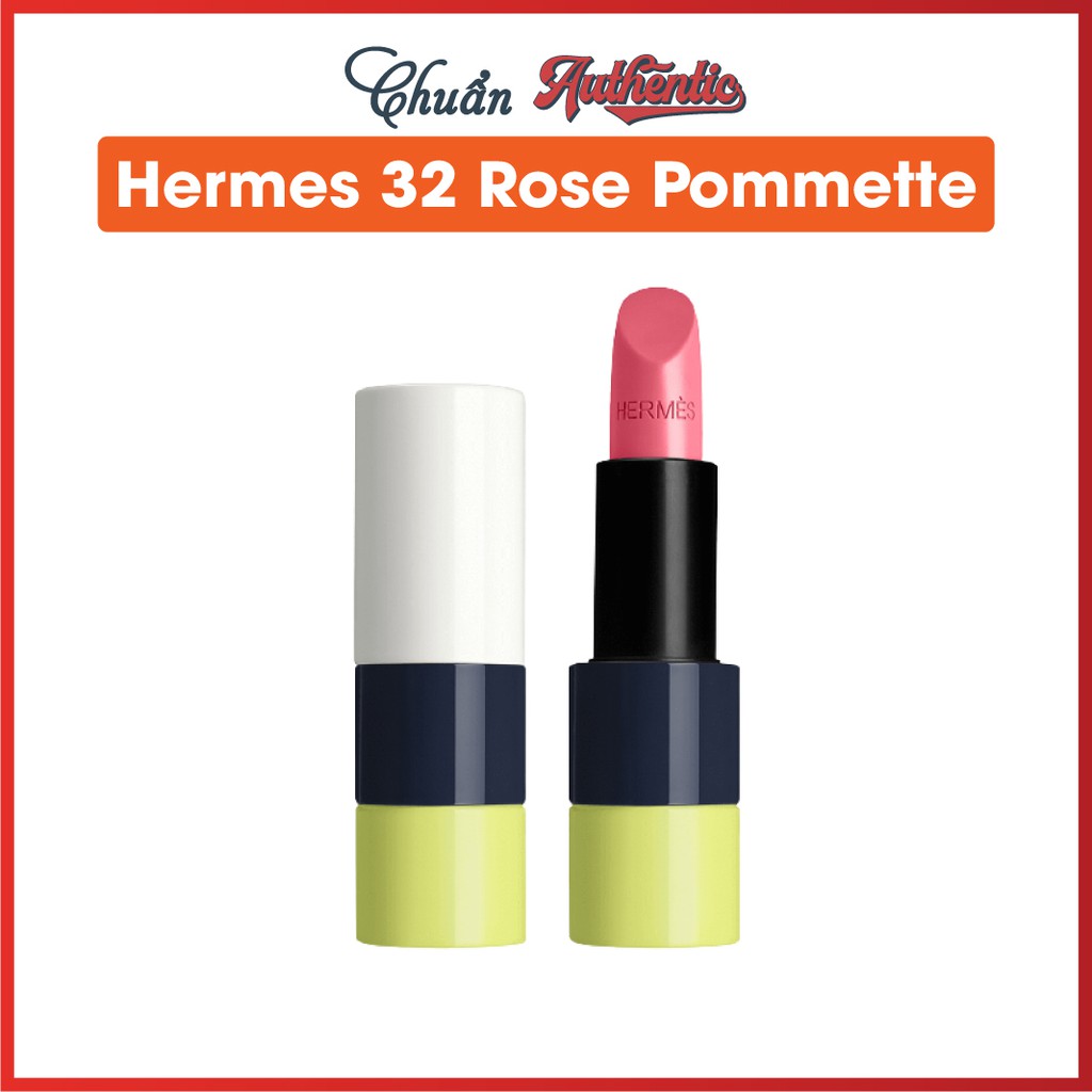 Son Rouge Hermes Satin Lipstick Limited Edition 32 Rose Pommette Hồng Cam San Hô
