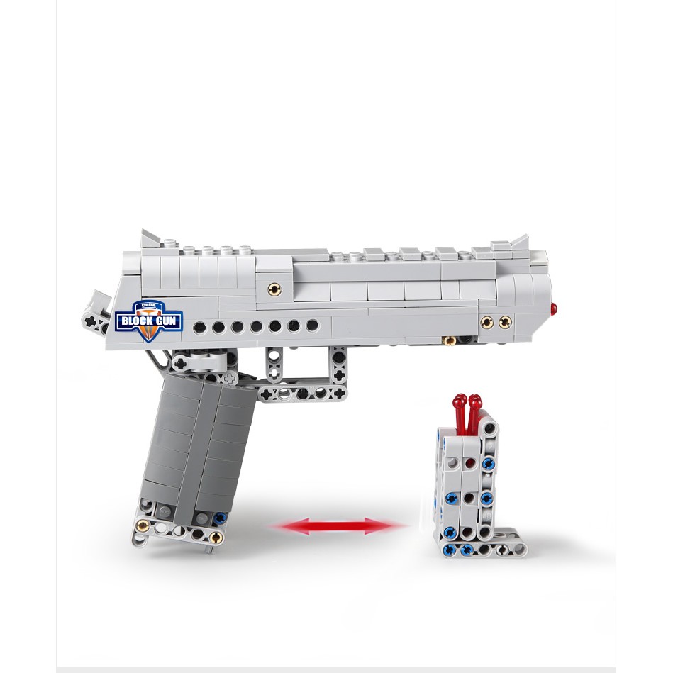 [Hàng Chính Hãng] Bộ Đồ Chơi Xếp Hình CaDA Lắp Ráp LEGO Mô Hình PUBG Súng Lục Trắng 307 Mảnh Ghép