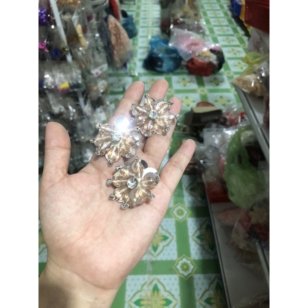 combo 10hoa cườm hồng xinh xinh