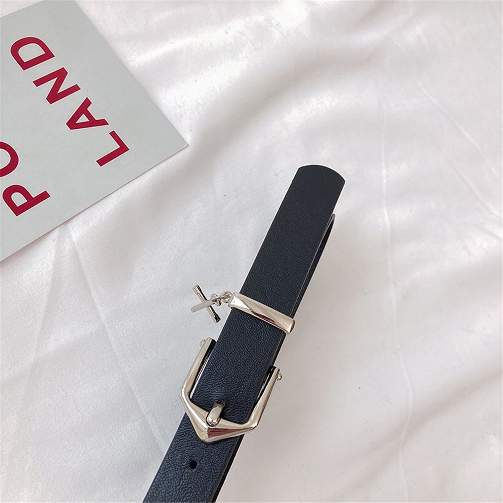 Thắt Lưng Màu Đen Phong Cách retro Hàn Quốc Cho Nam Nữ