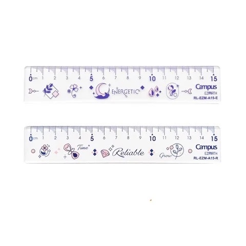 Thước kẻ Campus 15cm nhựa trong Acrylic siêu bền, tránh xước RL-EZM-A15