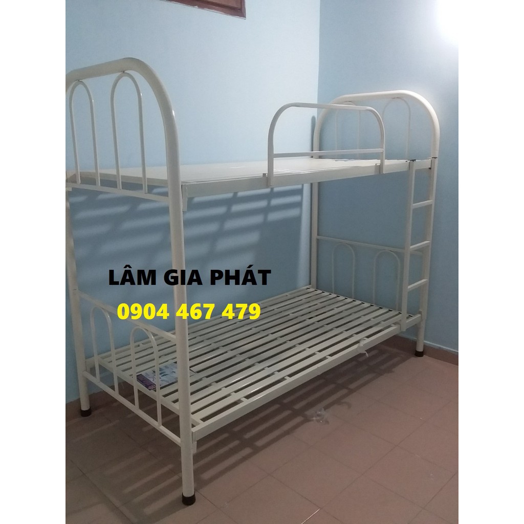 GIƯỜNG TẦNG SẮT ỐNG TRÒN NGANG 1M2 DÀI 2M