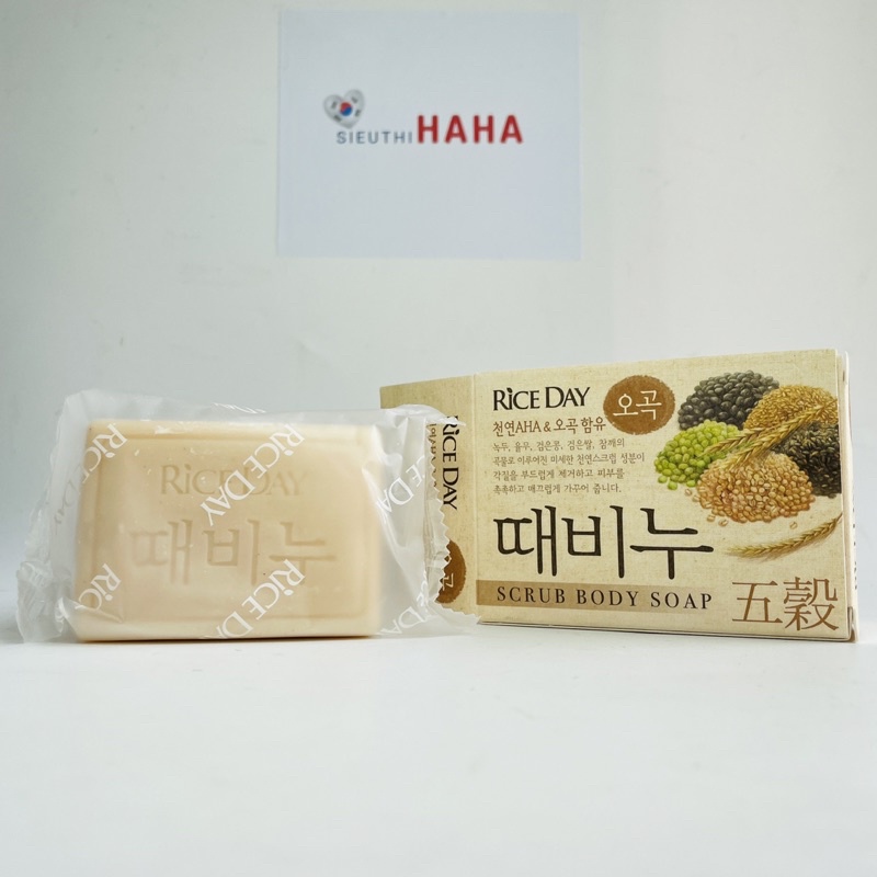 Xà phòng ngũ cốc tẩy da chết hàn quốc RICE DAY FIVE GRAINS SCRUB BODY SOAP 100g